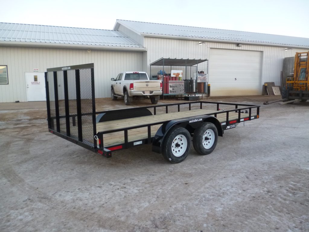 2025 16′ (2)3.5K CAR HAULER UTILITY TRAILER MESH RAMP W/ SIDE RAILS