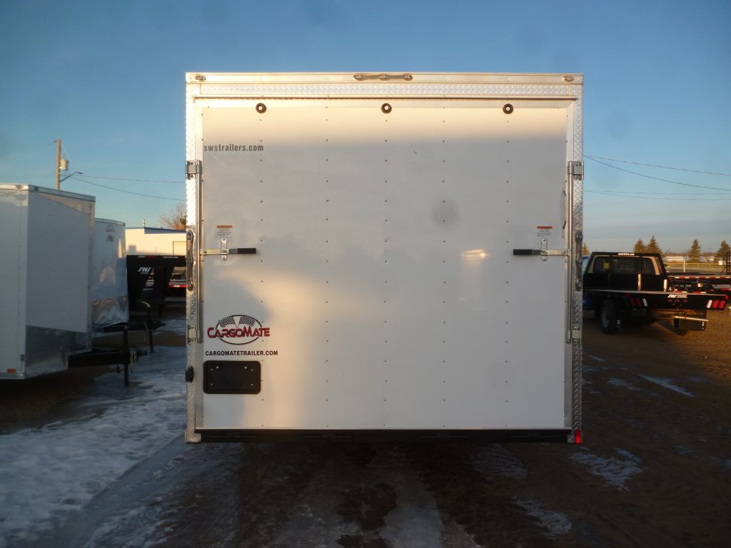 8.5 x 20′ Cargo Trailer w/ Ramp Door, Wedge Front – SWS Trailers