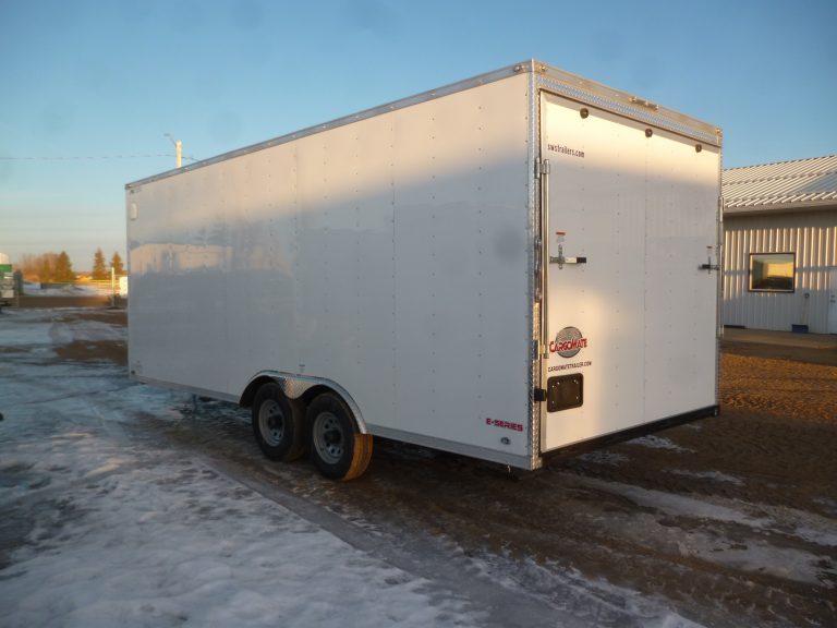 8.5 x 20′ Cargo Trailer w/ Ramp Door, Wedge Front – SWS Trailers