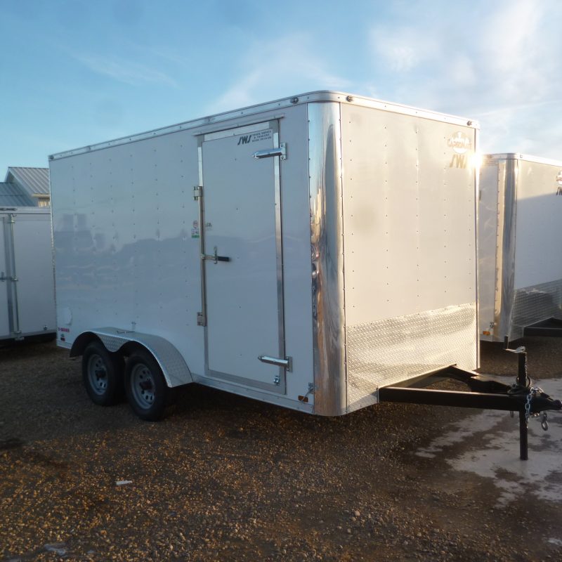 8.5 x 20′ Cargo Trailer w/ Ramp Door, Wedge Front – SWS Trailers